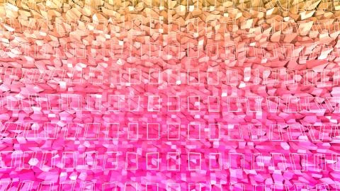 3d render of abstract geometric background with modern gradient colors in low Illustrazione stock