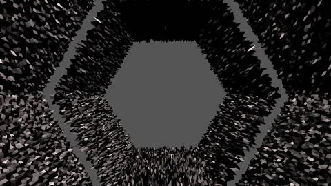 3d render of abstract geometric background with modern gradient colors in low Stock Illustration