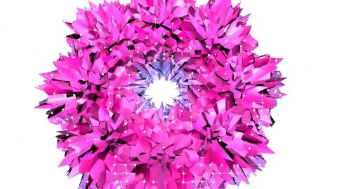 3d render of abstract geometric background with modern gradient colors in low Stock Illustration