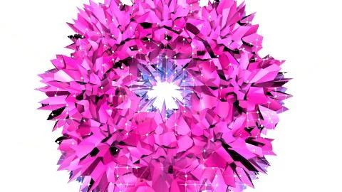 3d render of abstract geometric background with modern gradient colors in low Stock Illustration