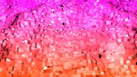 3d render of abstract geometric background with modern gradient colors in low 스톡 일러스트