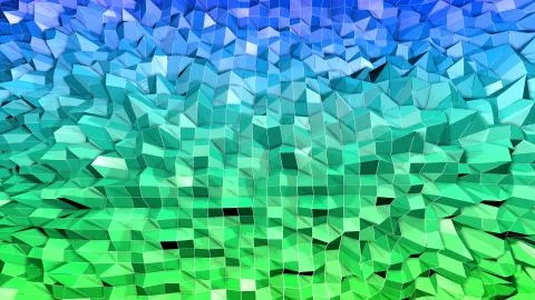 3d render of abstract geometric background with modern gradient colors in low Illustrazione stock