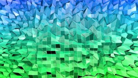 3d render of abstract geometric background with modern gradient colors in low Illustrazione stock