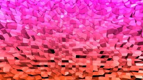 3d render of abstract geometric background with modern gradient colors in low Illustrazione stock