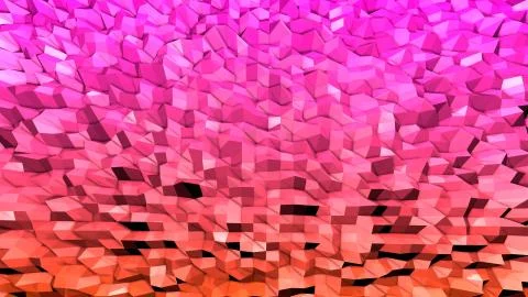 3d render of abstract geometric background with modern gradient colors in low 스톡 일러스트