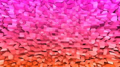 3d render of abstract geometric background with modern gradient colors in low Illustrazione stock