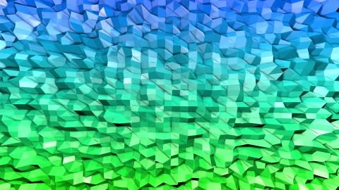 3d render of abstract geometric background with modern gradient colors in low Illustrazione stock