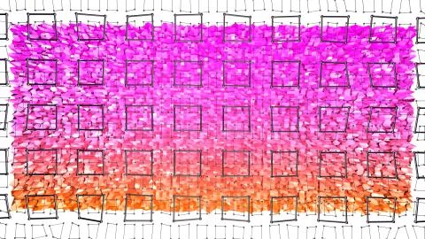 3d render of abstract geometric background with modern gradient colors in low Stock Illustration