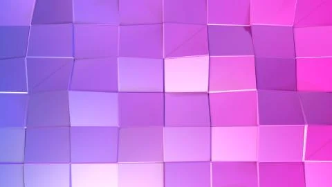 3d render of abstract geometric background with modern gradient colors in low Illustrazione stock