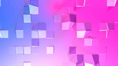 3d render of abstract geometric background with modern gradient colors in low 스톡 일러스트