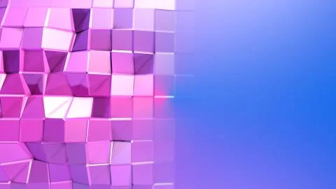 3d render of abstract geometric background with modern gradient colors in low イラスト素材