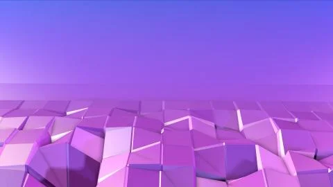 3d render of abstract geometric background with modern gradient colors in low Illustrazione stock