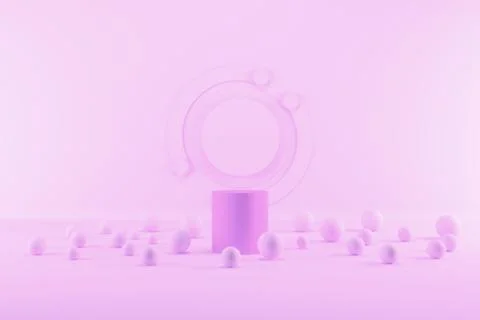 3d render, abstract geometric background, minimalistic primitive shapes, mode Illustrazione stock