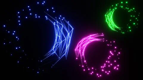 3d render. Abstract geometric background with lines, glow. Tunnel texture fut 스톡 일러스트