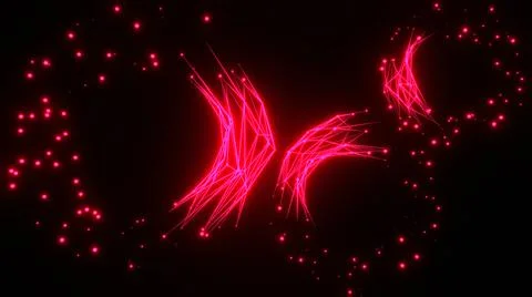 3d render. Abstract geometric background with lines, glow. Tunnel texture fut Stock Illustration