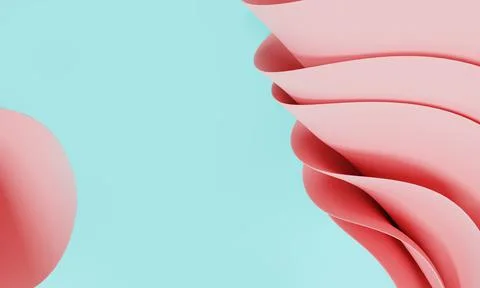 3d render. abstract geometric background. 3d vertical illustration Stock Illustration