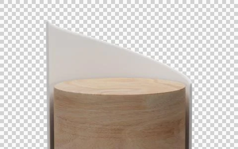 3d render. Abstract geometric background, cylinder podium, modern minimalis.. Stock Photos