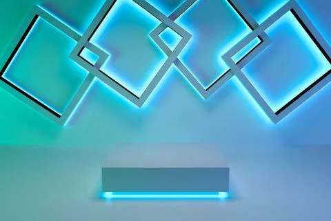 3d render, abstract geometric background, minimalistic primitive shapes, m... 写真素材