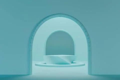 3d render, abstract geometric background, minimalistic primitive shapes, m... 写真素材