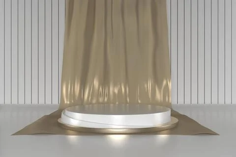 3d render, abstract geometric background, cylinder podium, minimalistic pr... Stock Photos