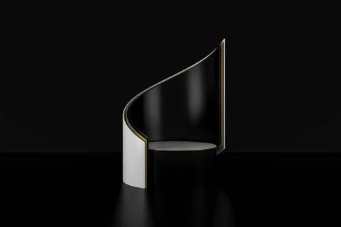 3d render, abstract geometric background, cylinder podium, minimalistic pr... Stock Photos