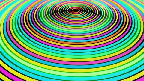 3d render. Abstract geometric bg with rings form complex structure and light Illustrazione stock