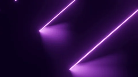 3d render, abstract geometric fluorescent ultraviolet light animation Video stock 123131767