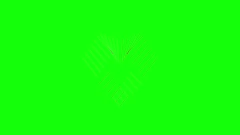 3D render of abstract geometric heart animation on green screen chroma key Stock Footage 336127978