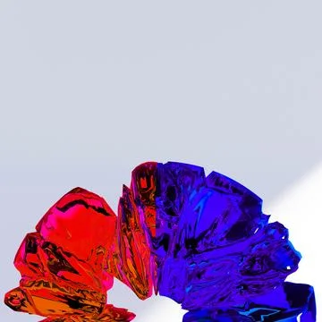 3d render, abstract geometric torus shape, cracked surface with hole. Split.. Stock Illustration