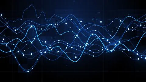 3d render abstract graph with grid and particles. Perfect for finance, statis Stock Illustration