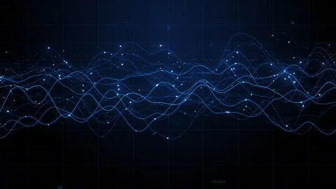 3d render abstract graph with grid and particles. Perfect for finance, statis Stock Illustration