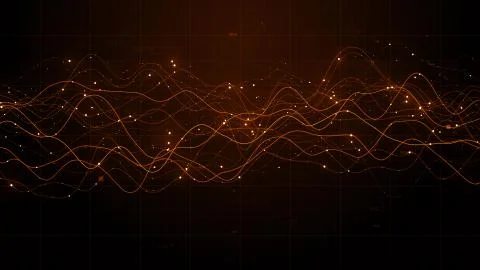 3d render abstract graph with grid and particles. Perfect for finance, statis Stock Illustration