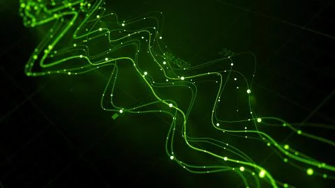 3d render abstract graph with grid and particles. Perfect for finance, statis Illustrazione stock