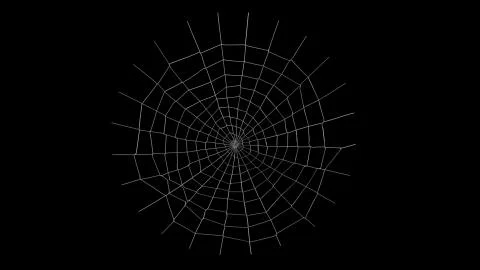3d render abstract halloween spider web on black background Stock Illustration