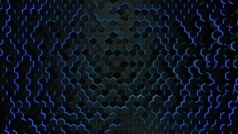 3d render Abstract hexagon with neon geometry background 스톡 일러스트