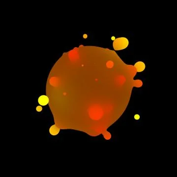 3d render abstract isolated floating element with blurred mixed light surface Illustrazione stock