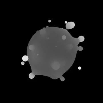 3d render abstract isolated floating element with blurred mixed light surface Illustrazione stock