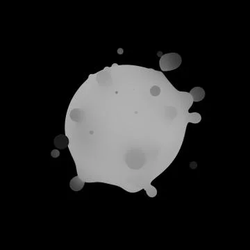3d render abstract isolated floating element with blurred mixed light surface Illustrazione stock