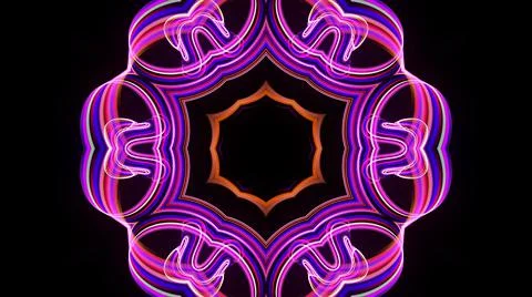 3d render. Abstract laser show. Abstract bg with pattern of glow blue red lines Illustrazione stock