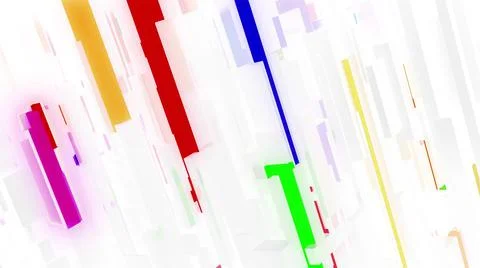 3d render. abstract light background with network of different sizes white bloks Illustrazione stock