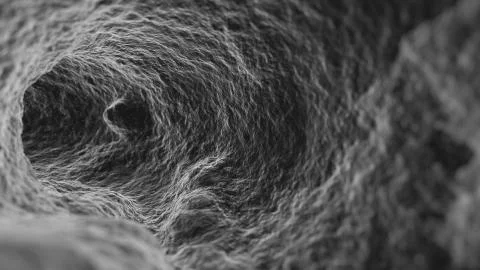 3d render abstract macro background. Microscopic macro closeup of inner surfa Stock Illustration