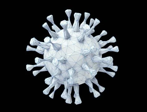 3D render abstract macro virus bacteria microbe 스톡 일러스트