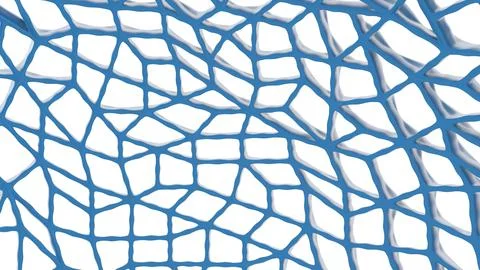 3d render abstract mesh colorful blue Stock Illustration