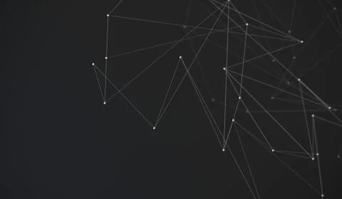 3D Render Of Abstract Metal Connection With Empty Space Stock Illustration