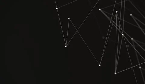 3D Render Of Abstract Metal Connection With Empty Space Stock Illustration