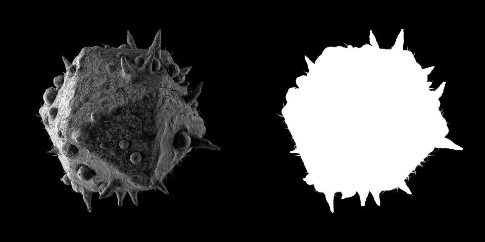 3d render of abstract microscopic shape. Germ or bacteria concept. Illness, d Stock Illustration