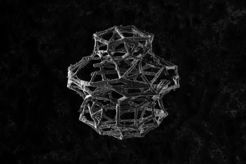 3d render of abstract microscopic shape. Germ or bacteria concept. Illness, d Stock Illustration