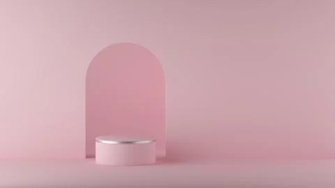 3d render, abstract minimal background, arch board, clean style. Stock Illustration