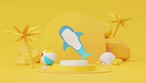3d render of Abstract minimal display podium for showing products or cosmet.. Stock Illustration
