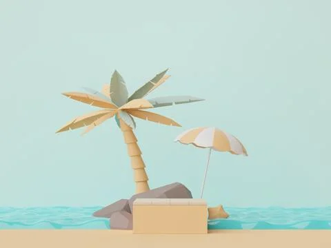 3d render of Abstract minimal display podium for showing products or cosmet.. Stock Illustration